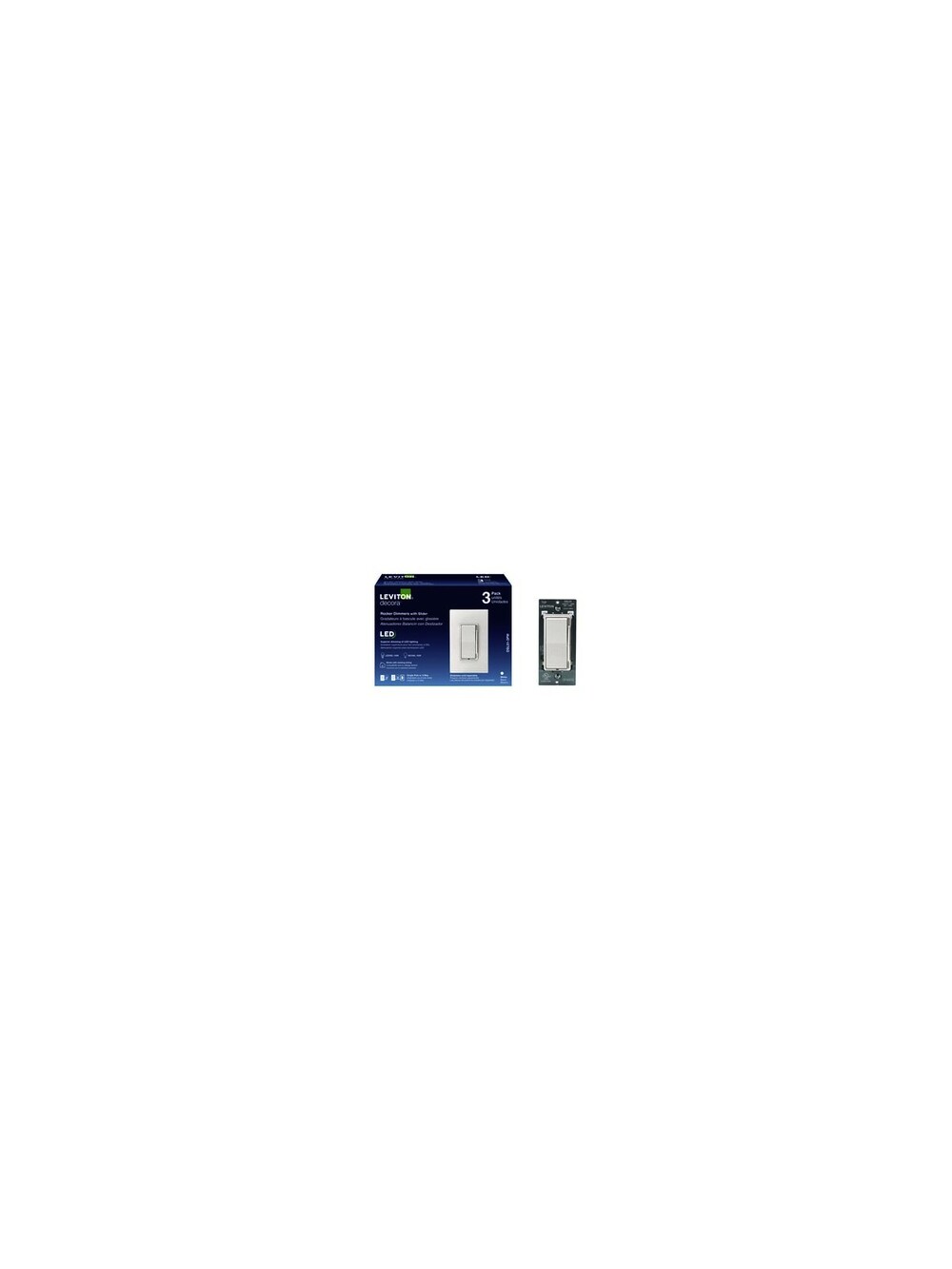 Leviton Decora Rocker LED Dimmer Switch 3-Pack White
